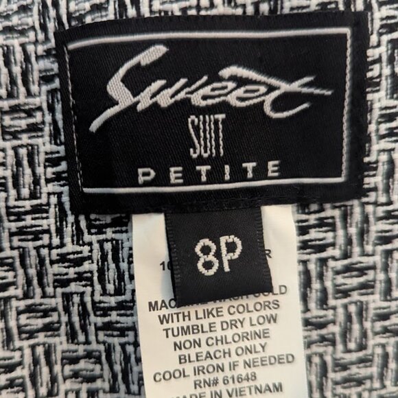 Gray and Black Skirt Suit Size 8 Petite - Picture 9 of 9